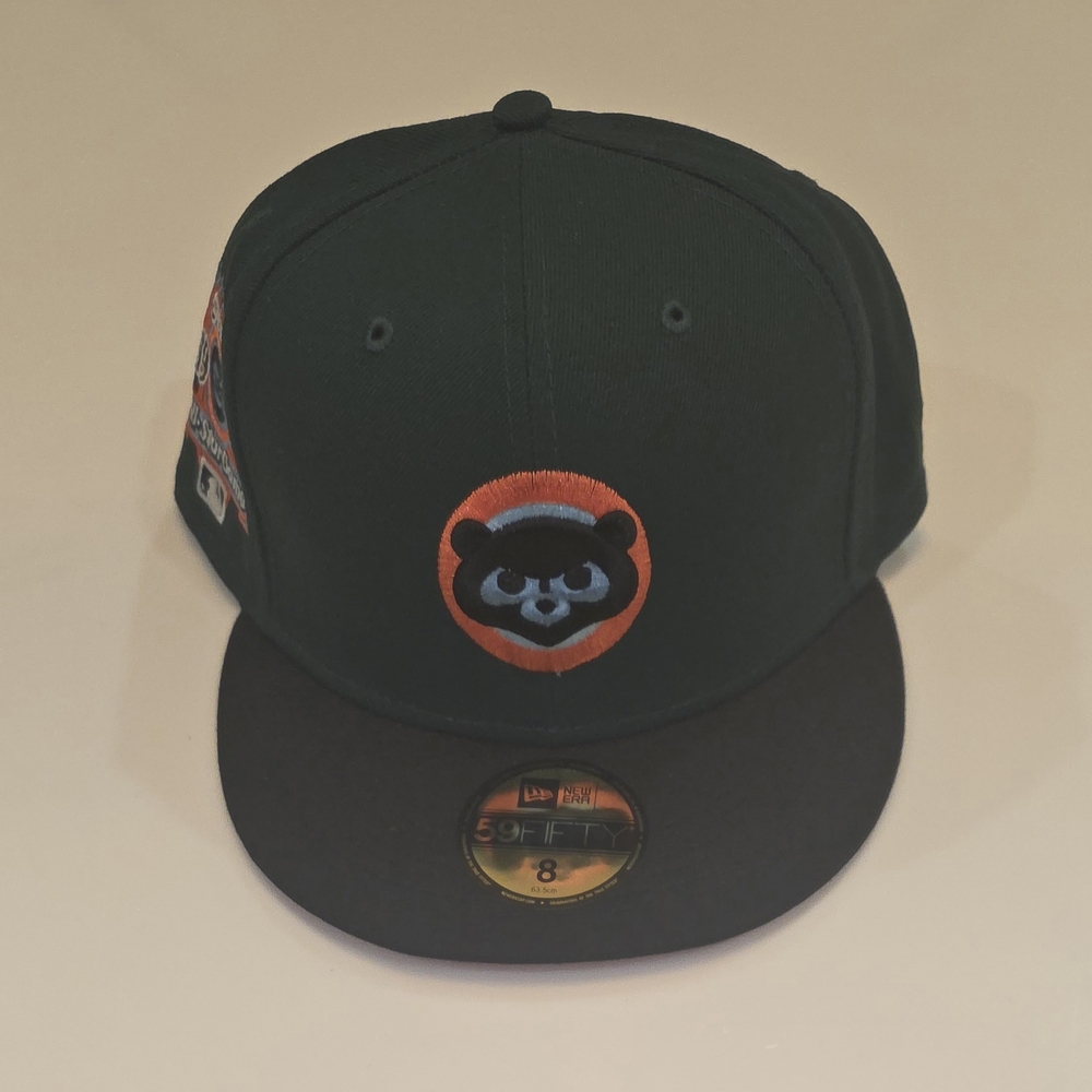 CHICAGO CUBS|New Era 59Fifty Cooperstown Collection|Green/Black/Orange|Sz 8
